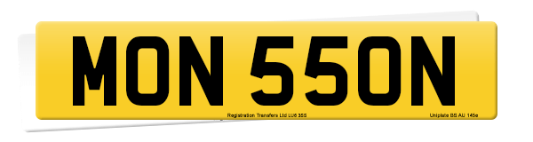 Registration number MON 550N